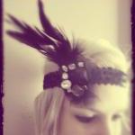 1920s black flapper headban..