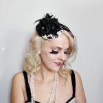 black lace head piece // fa..