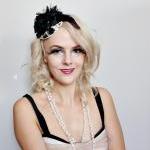 black lace head piece // fa..