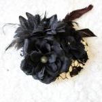 black lace head piece // fa..